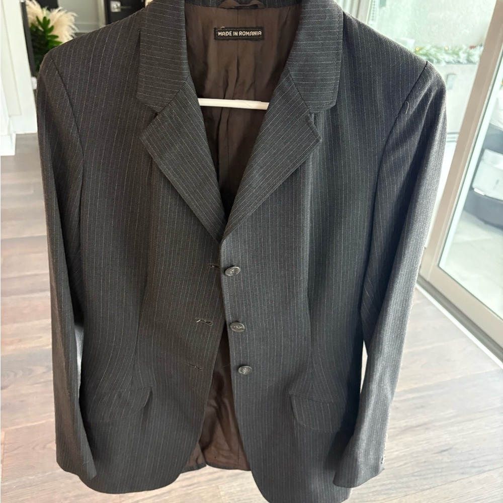 Equestrian Riding Show Jacket Gray Pinstripe 4L